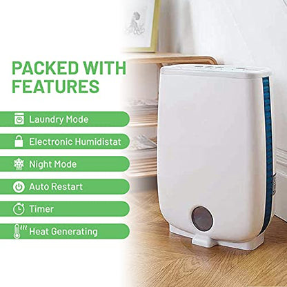 Meaco Portable Dehumidifier DD8L Junior - Compact Desiccant Dehumidifier
