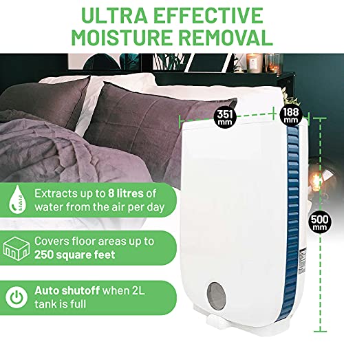 Meaco Portable Dehumidifier DD8L Junior - Compact Desiccant Dehumidifier