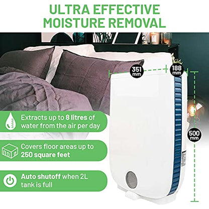 Meaco Portable Dehumidifier DD8L Junior - Compact Desiccant Dehumidifier