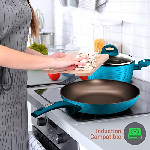 Nutrichef 12-Piece Nonstick Kitchen Cookware Set