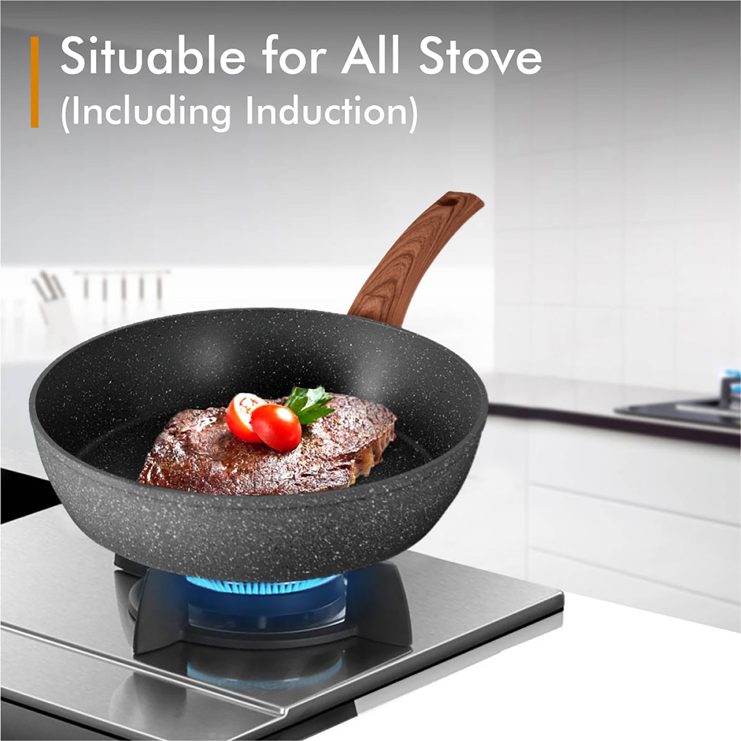 DishDelight 12 Piece Non-Stick Pots and Pans Set