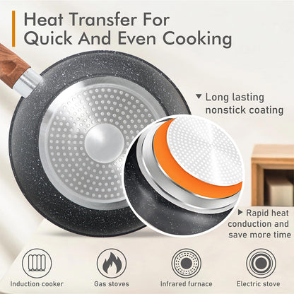 DishDelight 12 Piece Non-Stick Pots and Pans Set